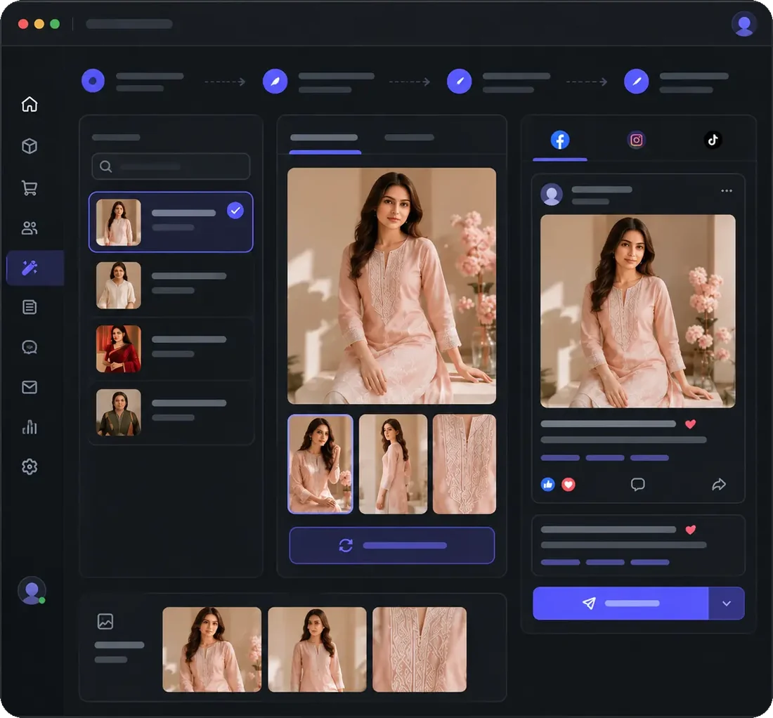 FcommerceBD publishing a product catalog to Facebook, Instagram, and TikTok